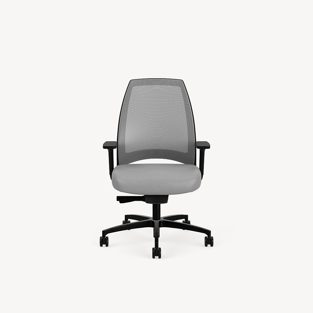 782-black-framework-stardust-mesh-grey-seat-6-way-adjustable-arm-front