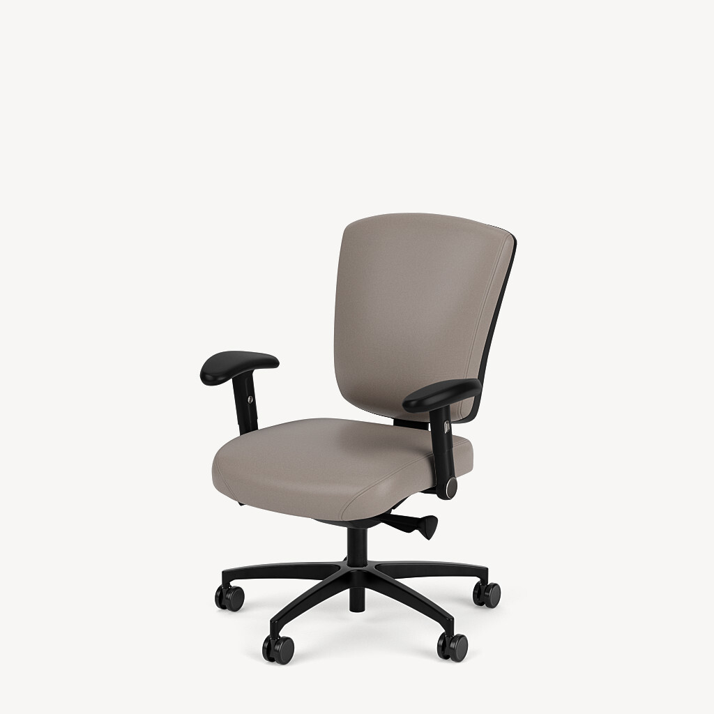 1303-black-rollback-arm-taupe-upholstery-front45