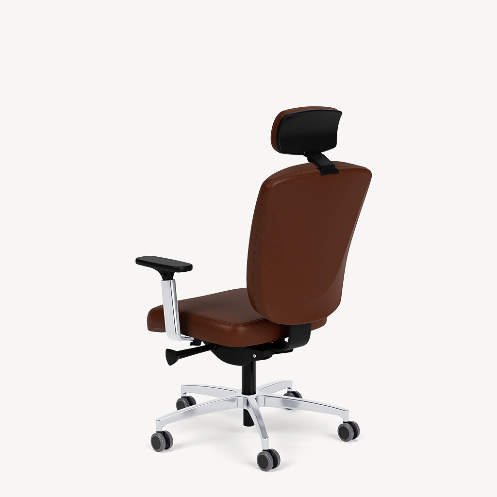 1503-management-chair-polished-framework-headrest-upholstered-backshell-brown-leather-back45