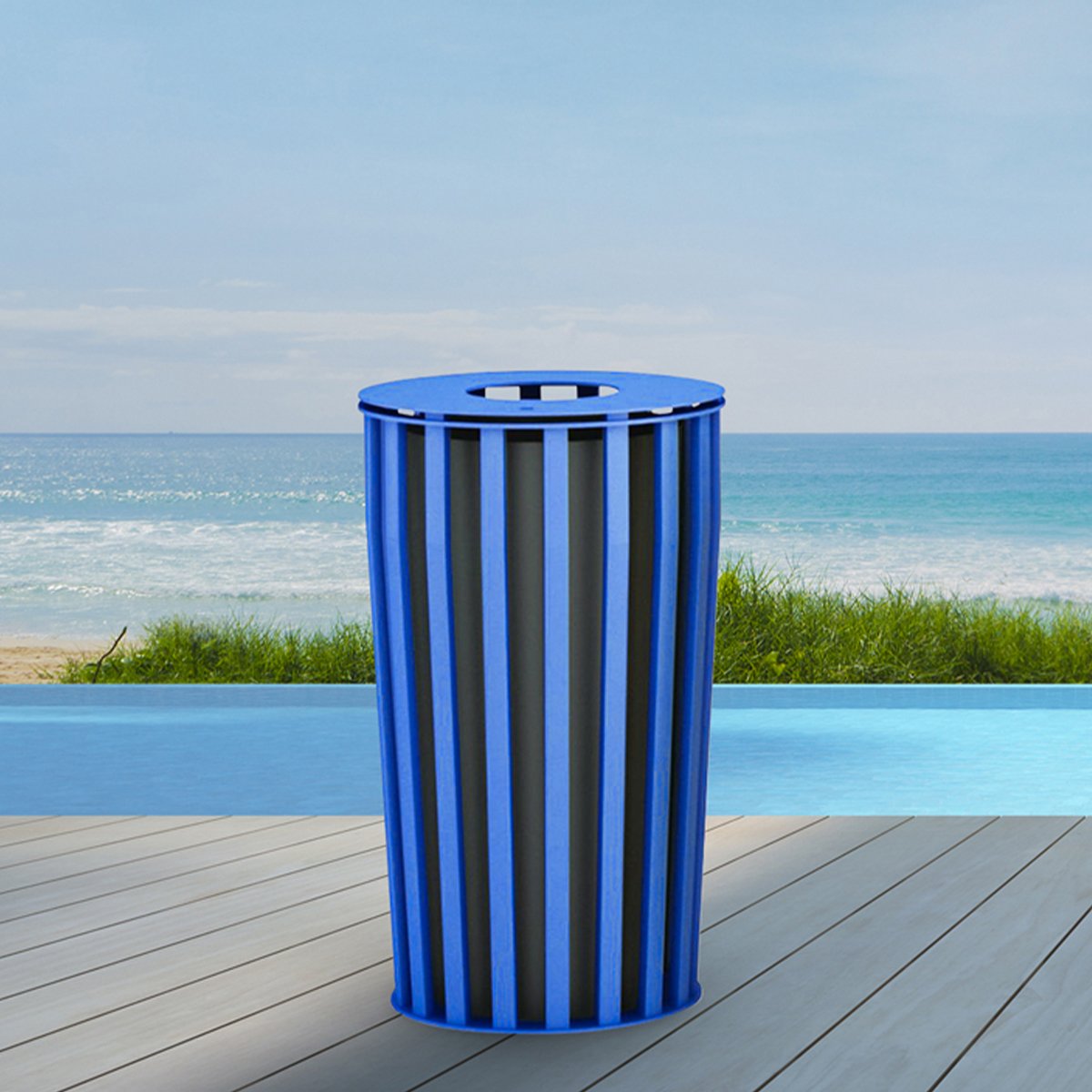 cortina-blue-open-top-litter-bin