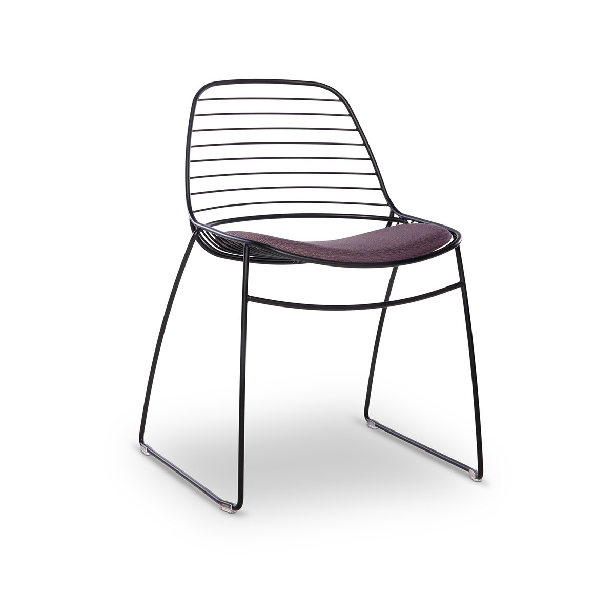 black-chair-with-purple-seat-front45