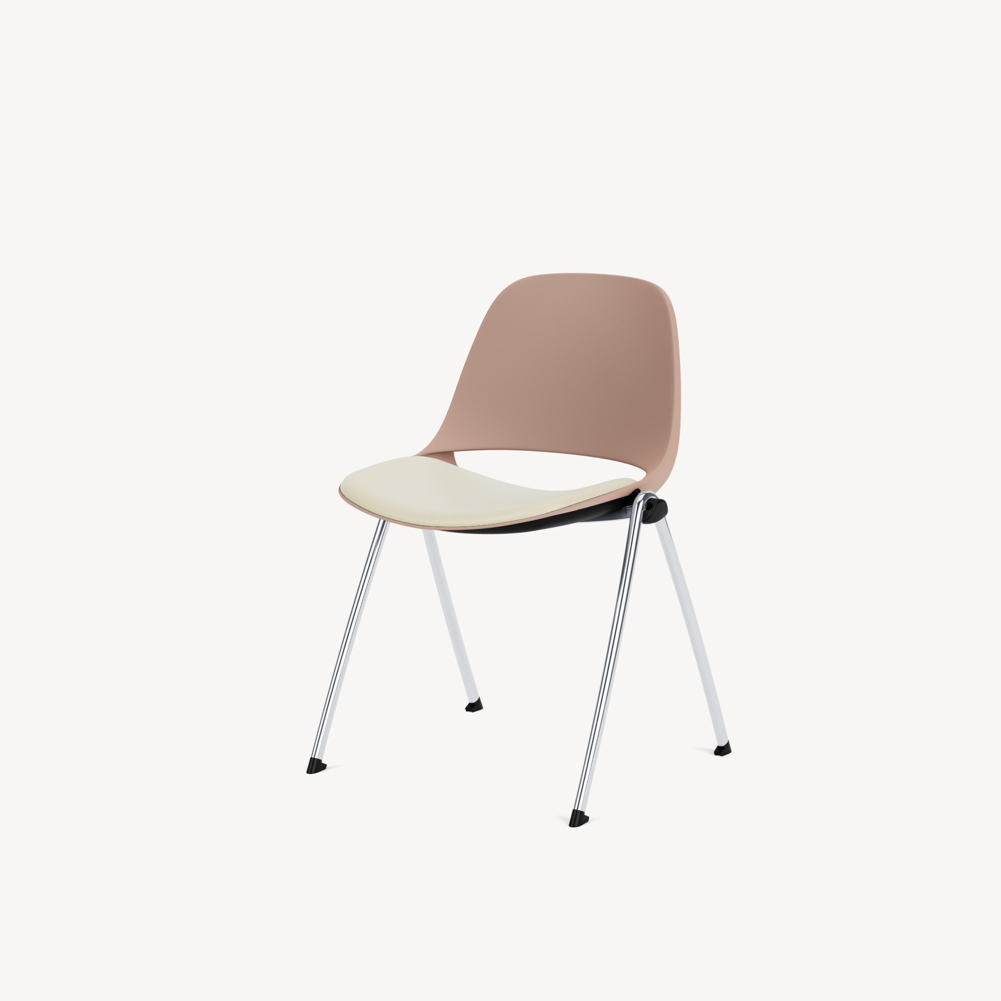 640-polished-framework-dusty-rose-poly-armless-upholstered-cream-seat-front45