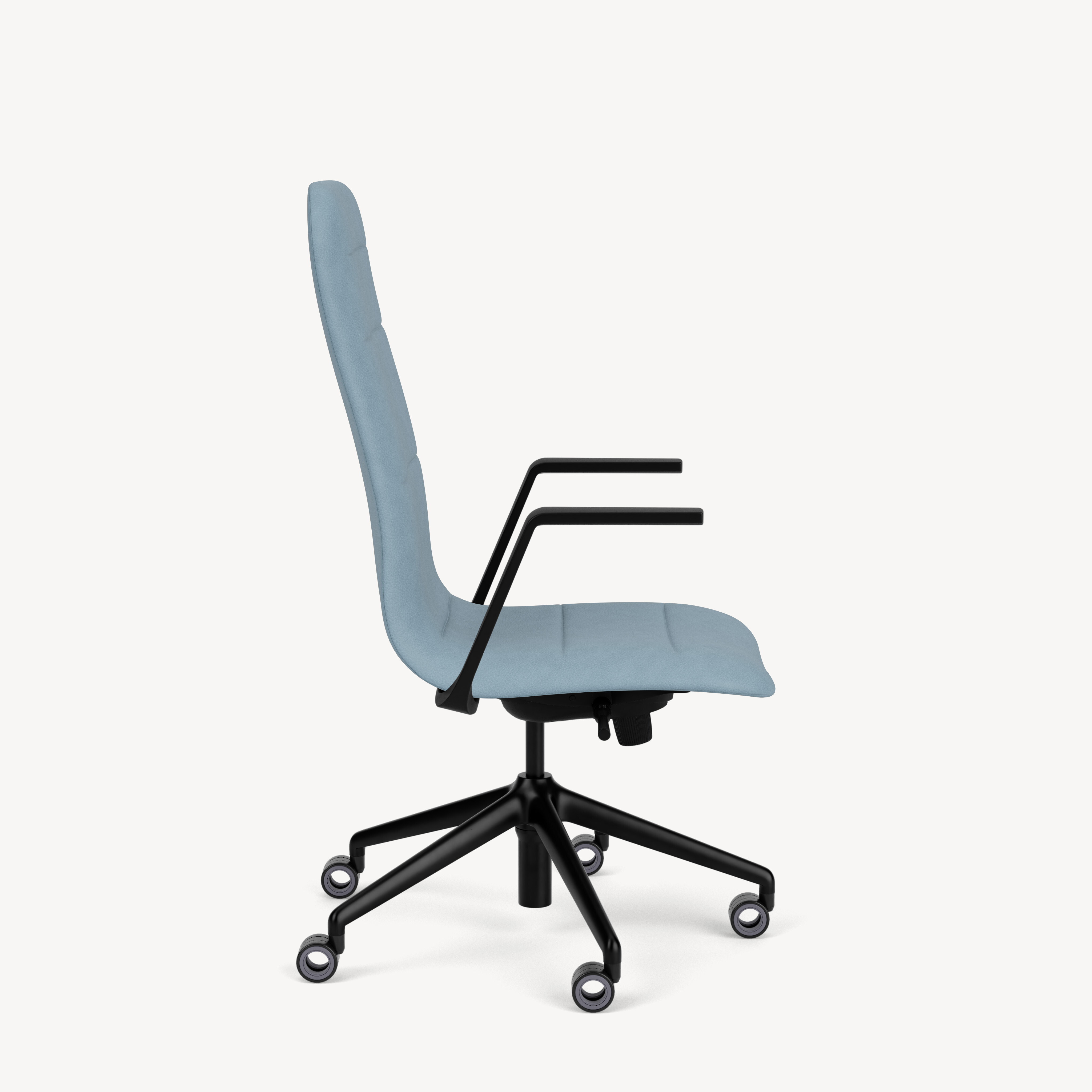 210-black-framework-blue-upholstery-side