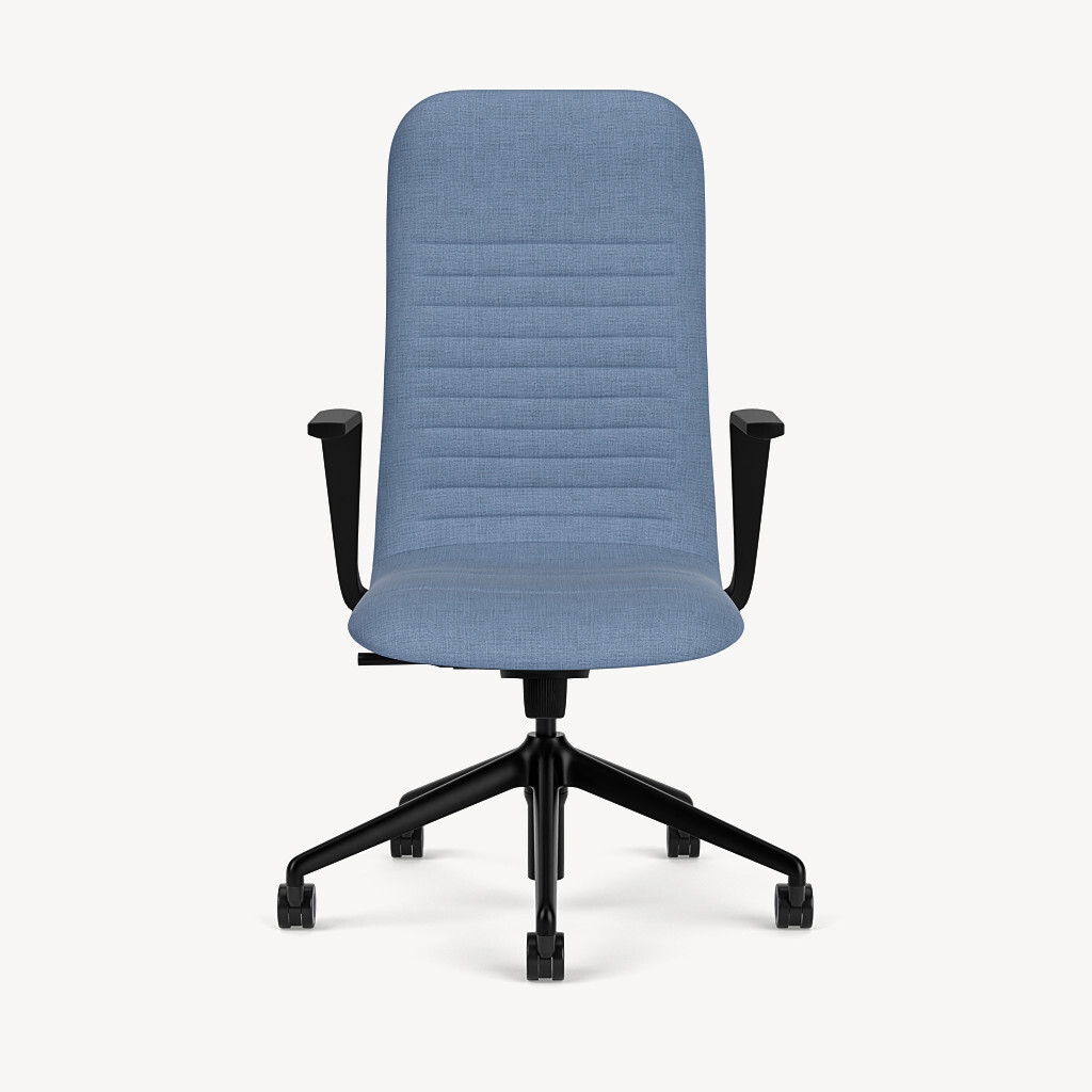 212-black-framework-blue-upholstery-front