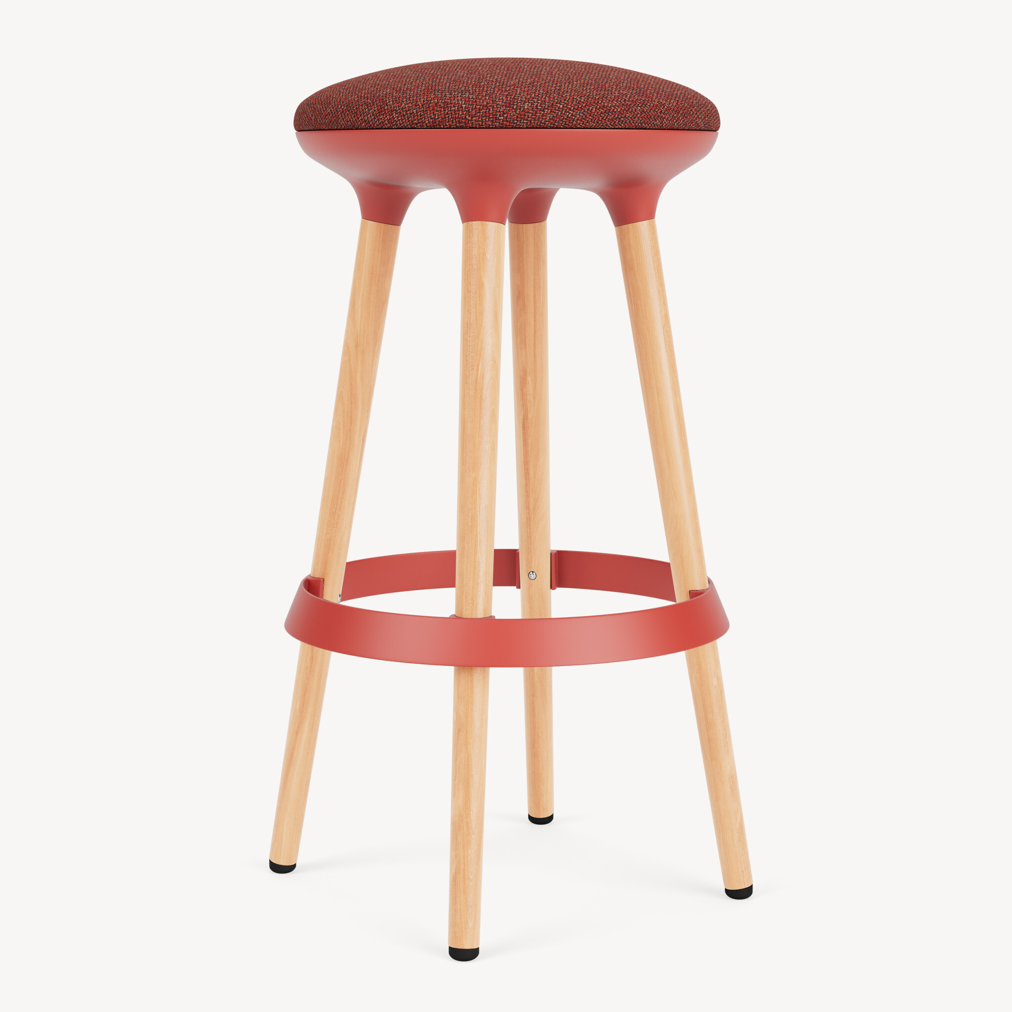 531-coral-red-red-upholstery-front45