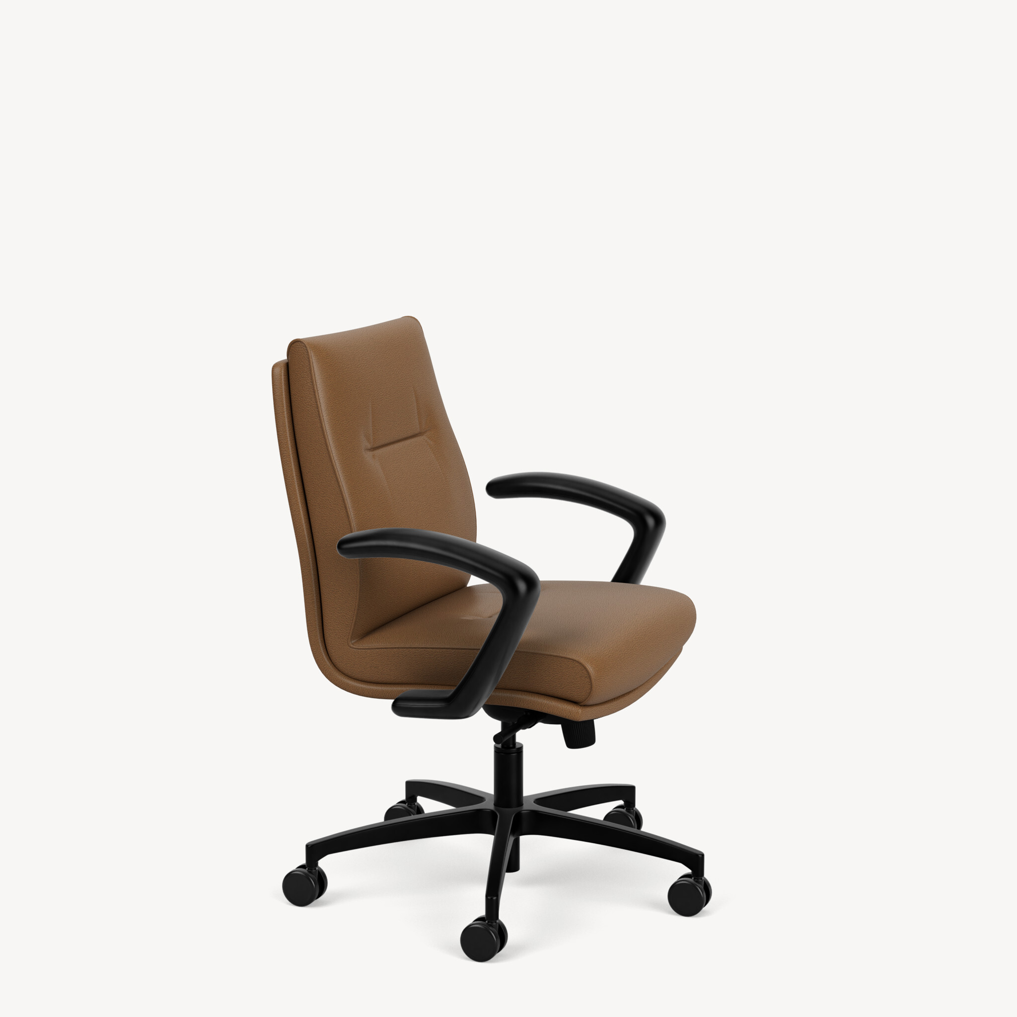 5501-tilt-control-black-C-arm-brown-leather-front45