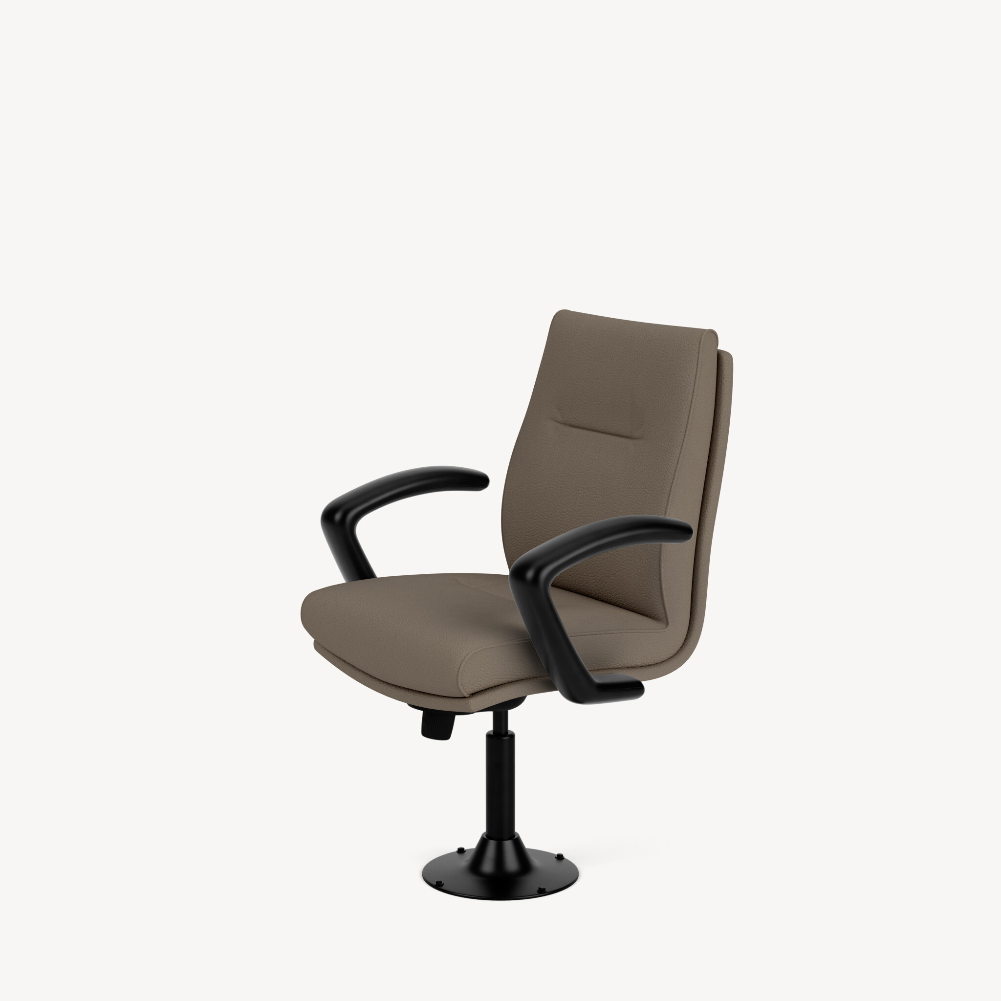 5501J-jury-chair-black-C-arm-grey-leather-front45