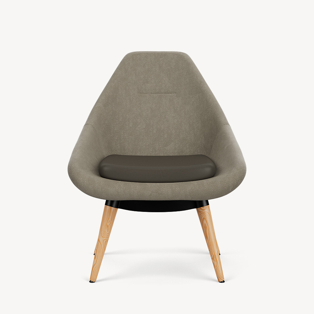 927-suede-dark-brown-oak-4leg-wood-base-front