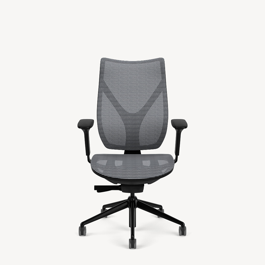 201-black-framework-grey-mesh-adjustable-arm-high-profile-base-front