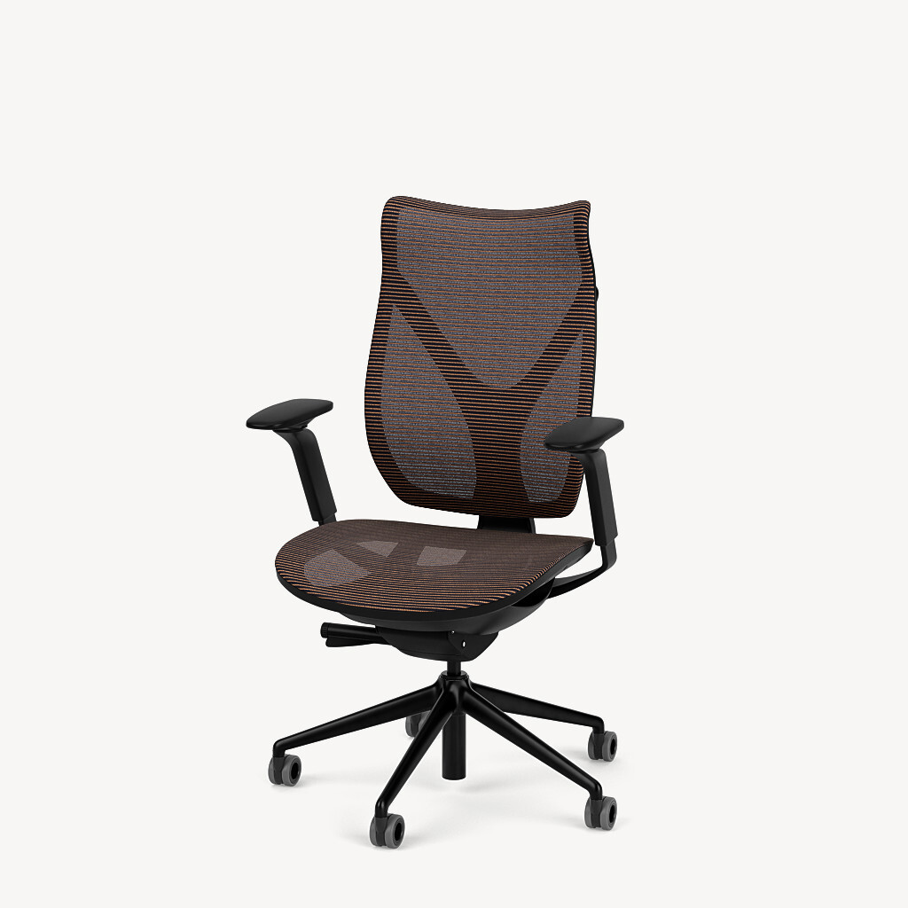 201-black-framework-natural-copper-mesh-adjustable-arm-high-profile-base-front45