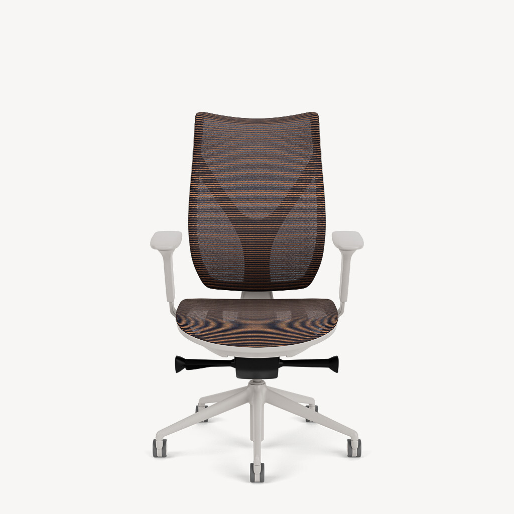 201-white-framework-natural-copper-mesh-adjustable-arm-high-profile-base-front