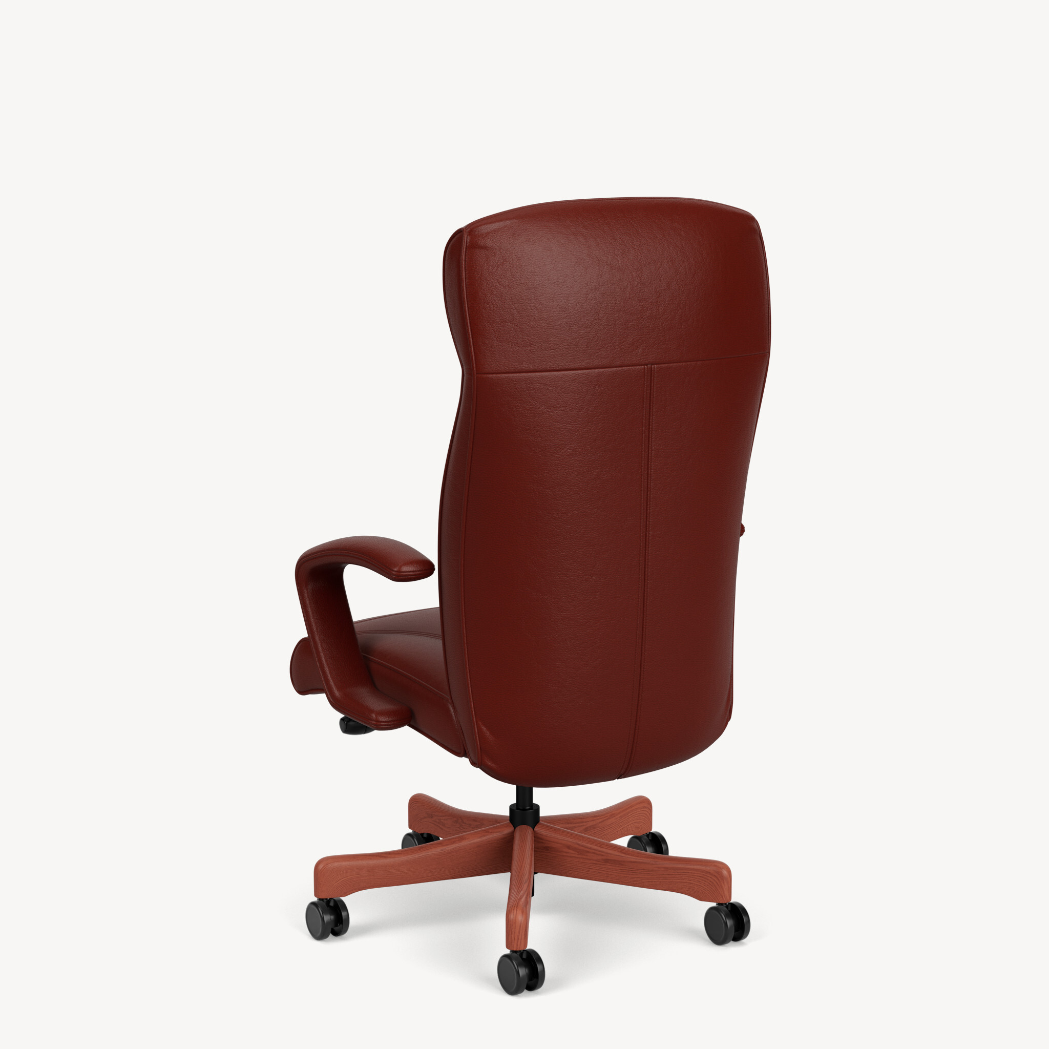 Oslo-high-back-upholstered-c-arm-cinnabar-wood-base-redbrown-leather-back45