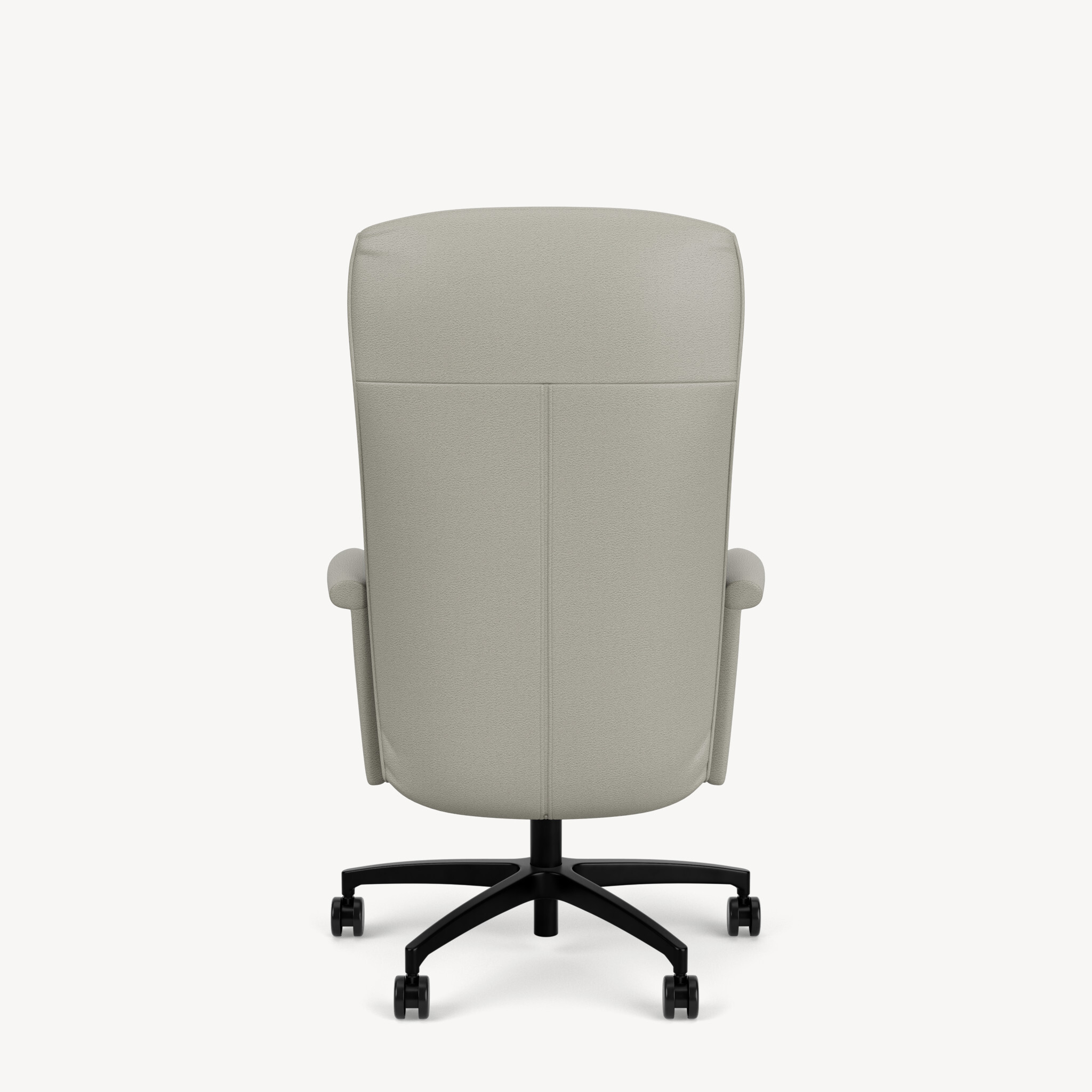 Oslo-high-back-wing-arm-black-base-light-grey-leather-back