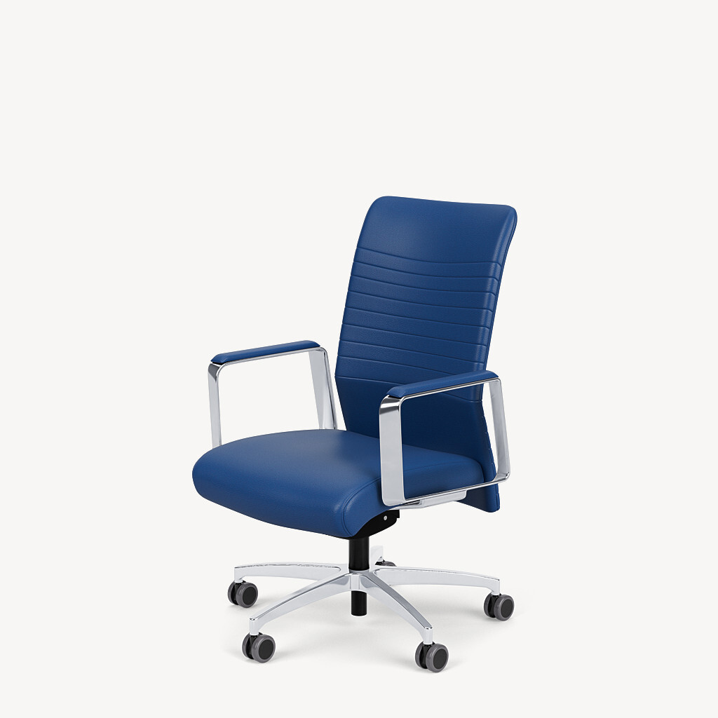 162-polished-framework-polished-arm-with-upholstered-armrest-blue-upholstery-front45