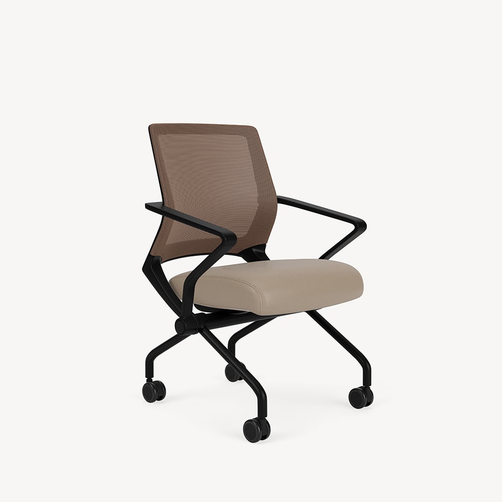 reset-nesting-chair-black-framework-copper-mesh-arms-front45