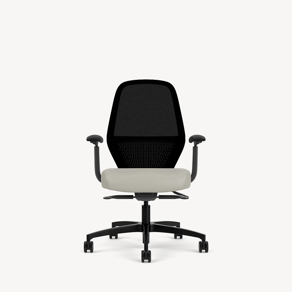 222-black-framework-black-mesh-adjustable-arm-taupe-seat-front