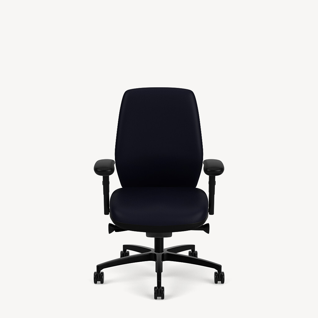 3603-black-basic-adjustable-arm-black-upholstery-front