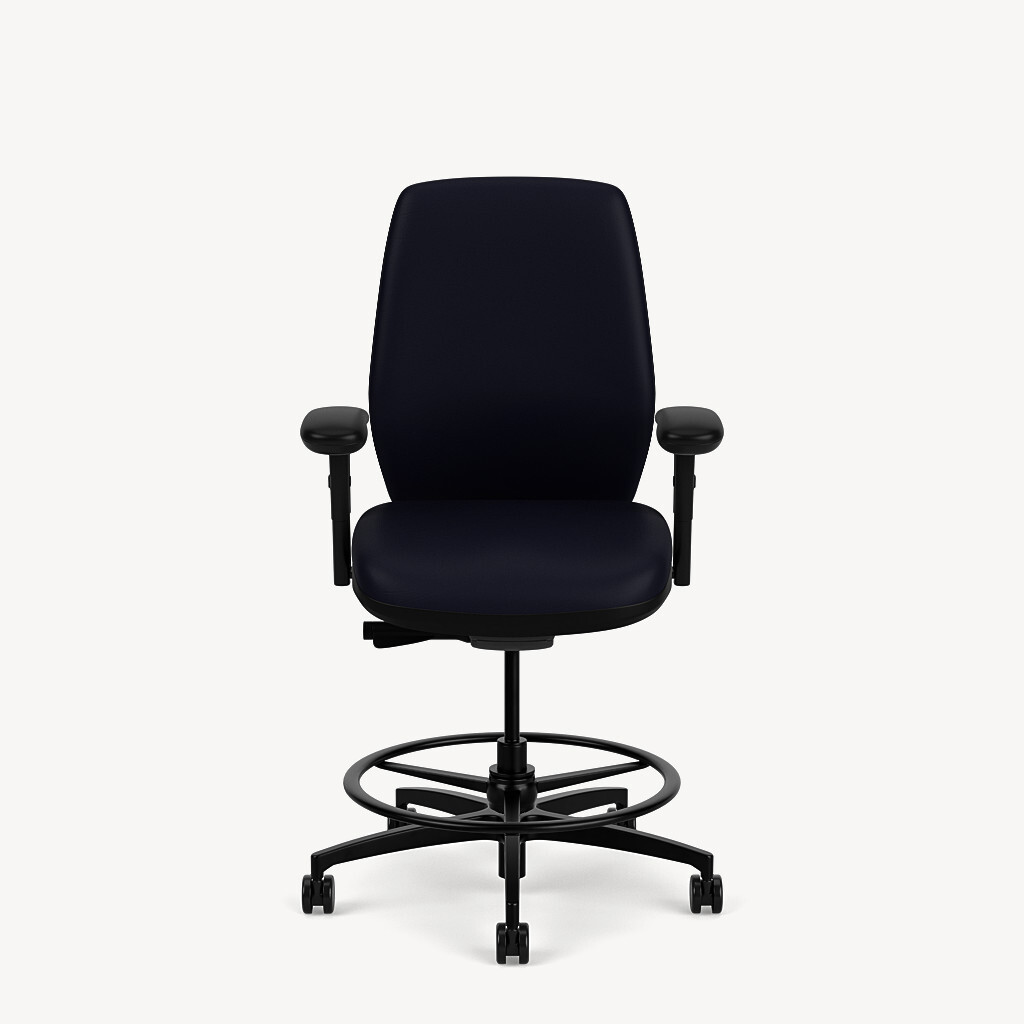 3603S-stool-black-basic-adjustable-arm-black-upholstery-front