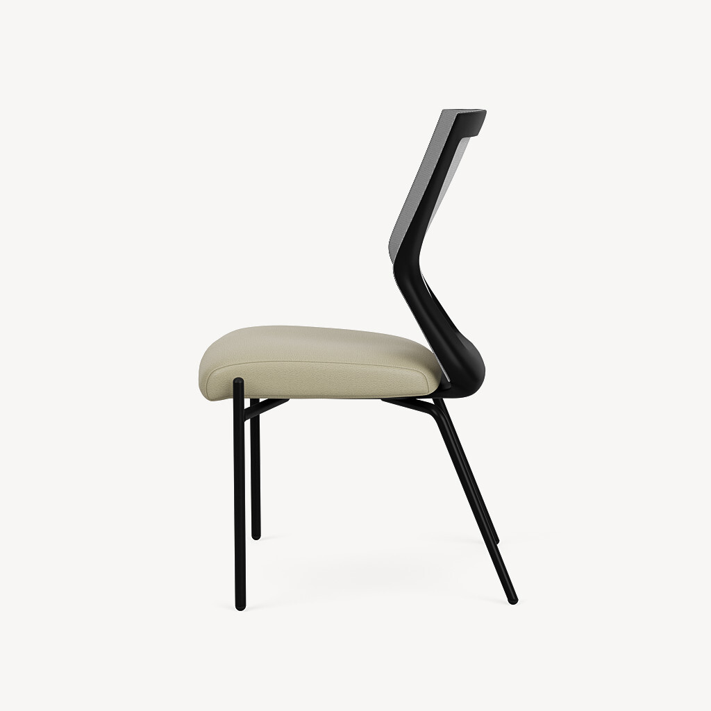 931-black-framework-grey-mesh-tan-seat-side