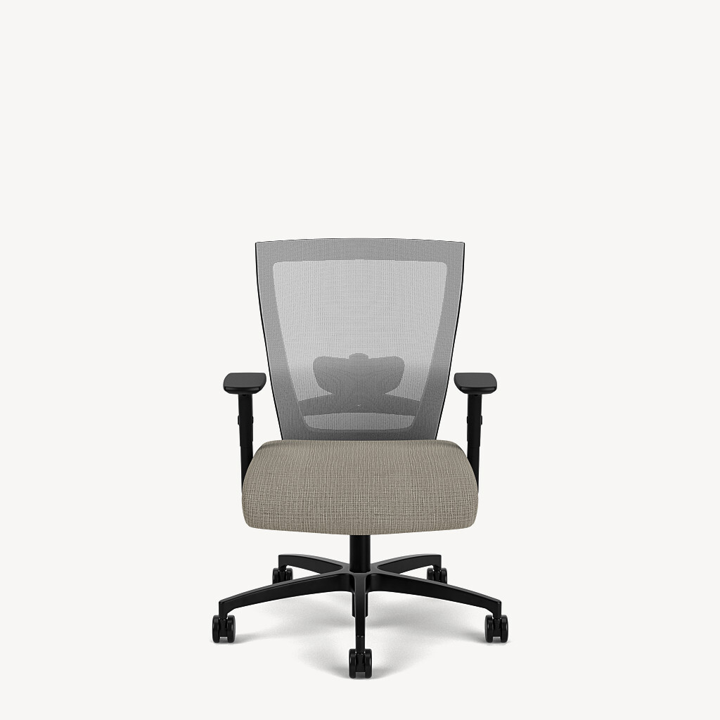 971-black-framework-silver-mesh-basic-black-arm-lumbar-taupe-seat-front