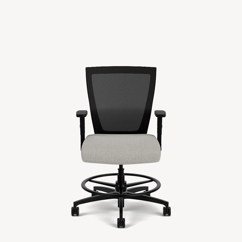 971S-stool-black-framework-rollback-arm-black-mesh-grey-seat-front