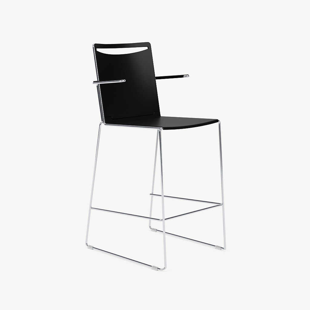 807-chrome-frame-black-poly-arms-front45
