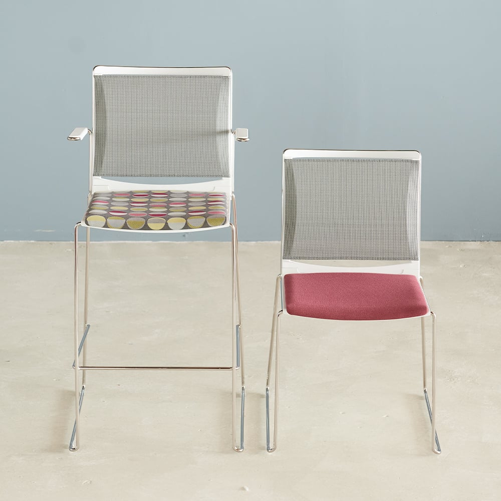 splash-mesh-back-chair-and-stool-with-patterned-upholstery