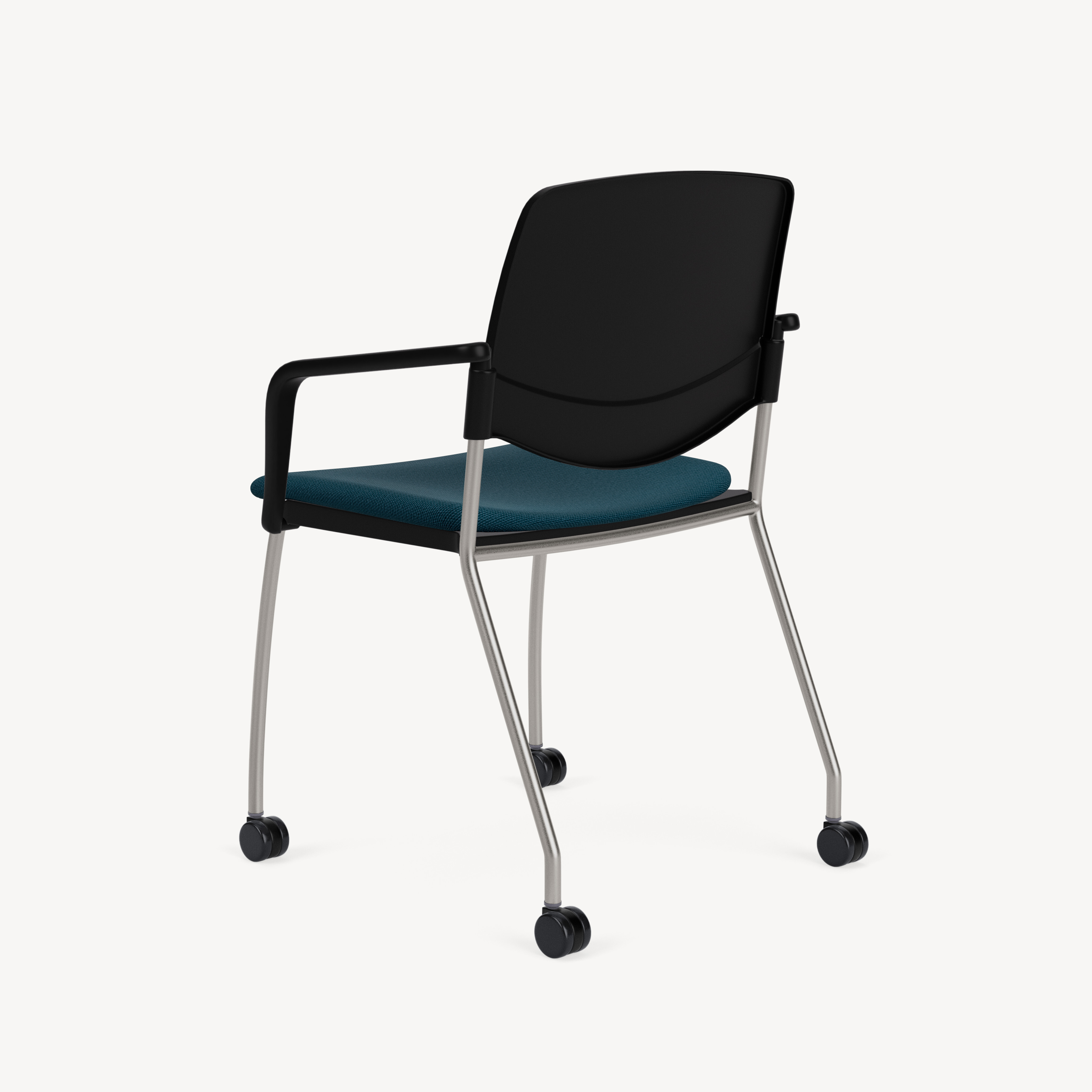 602-black-poly-black-arms-blue-upholstered-seat-casters-back45