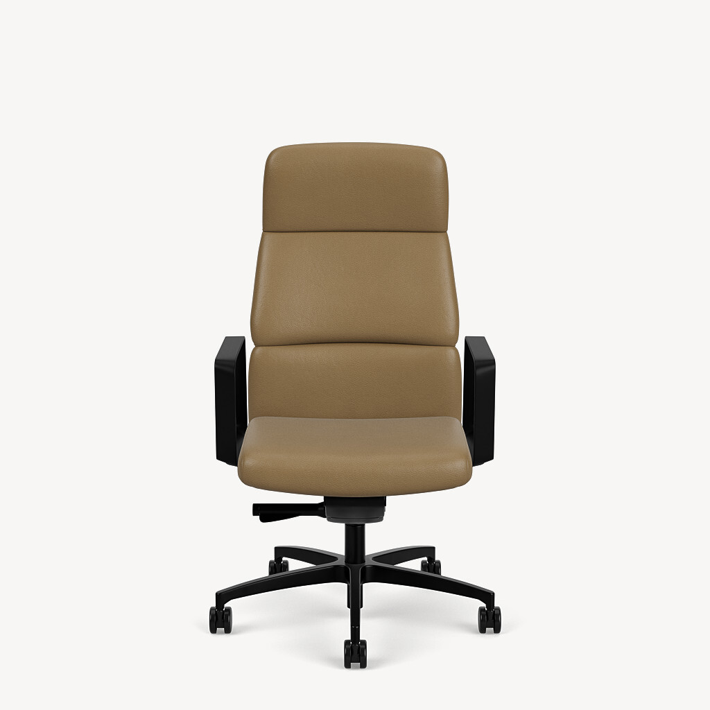 875-high-back-taupe-black-framework-loop-arm-front