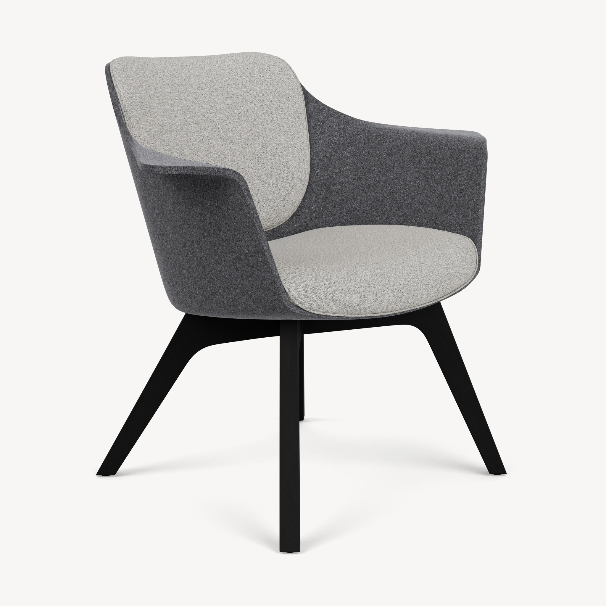 258-charcoal-form-fleece-black-4leg-wood-base-light-grey-upholstery-front45