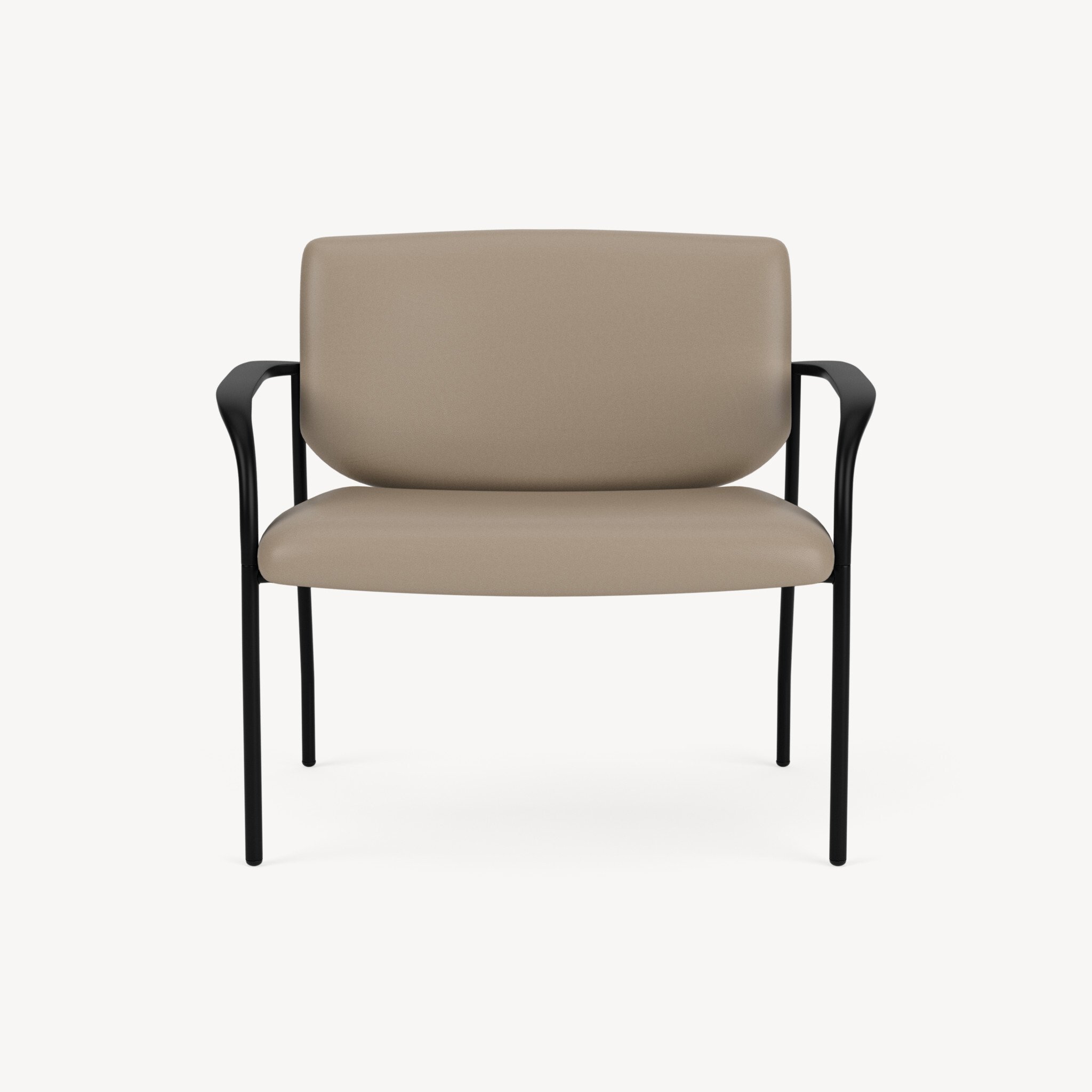 307-black-arm-back-frame-taupe-upholstery-front