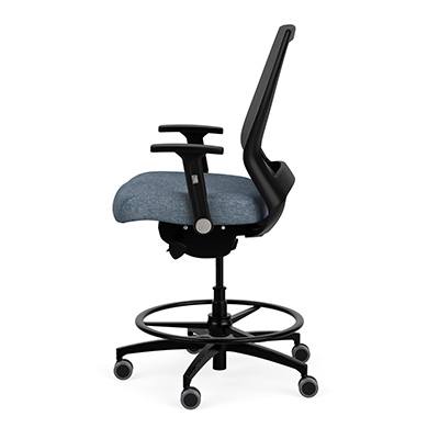 4-UP mesh back with black framework, mesh & telescoping gas lift