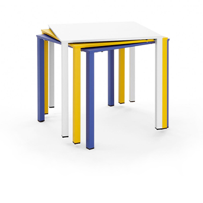 Moon tables stacked 3 high in multiple colors