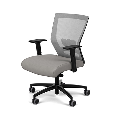 Run II black framework with grey seat & grey mesh