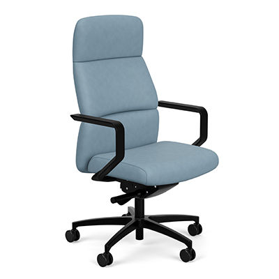 Vero high back with blue upholstery & black framework