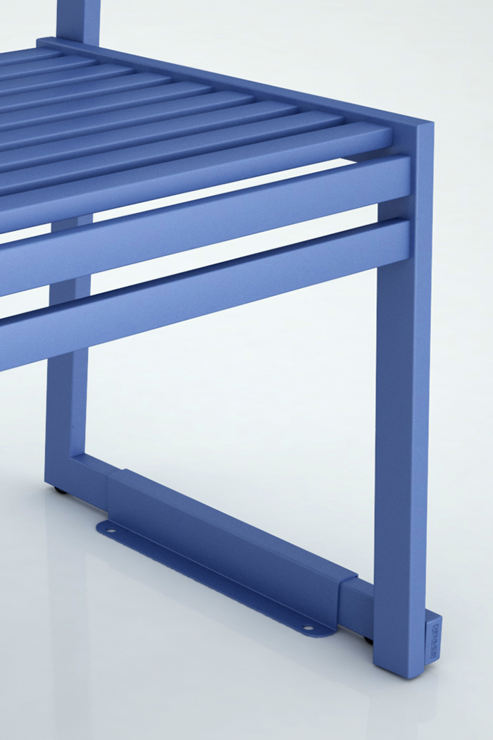 cortina-blue-bench-mounted-close-up