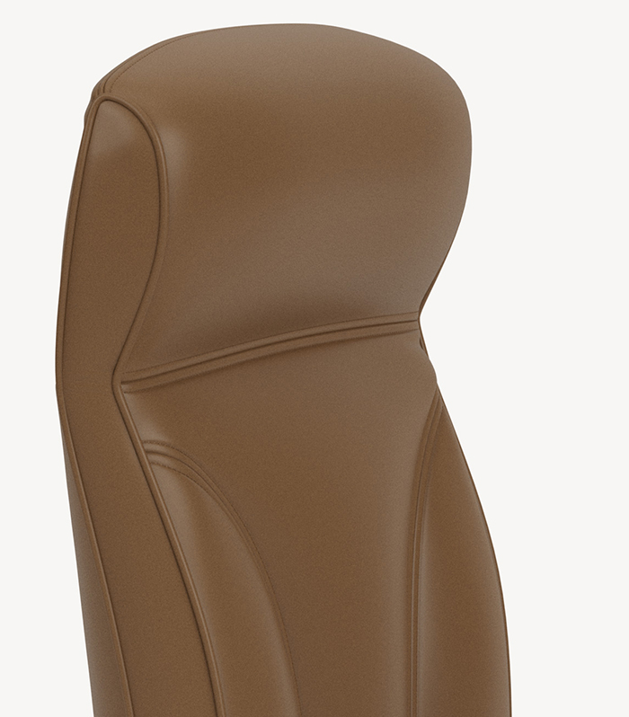 Close up of the Oslo high back backrest