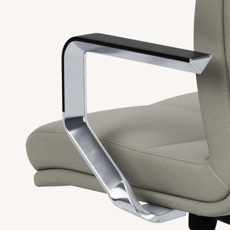 Polished cantilever with black armrest #97A