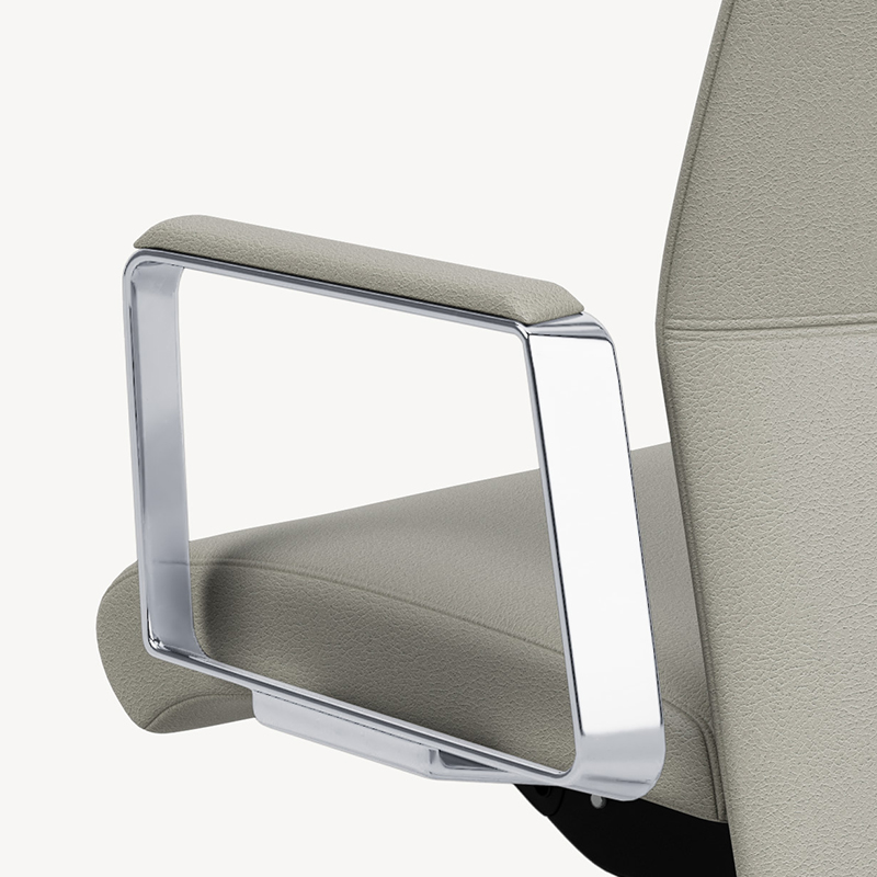 Polished loop with upholstered armrest #61A