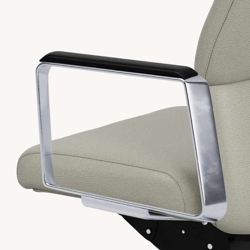 Polished loop with black armrest #55A