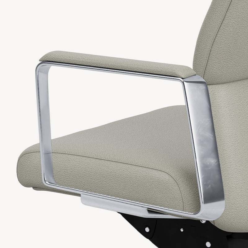 Polished loop with upholstered armrest #61A