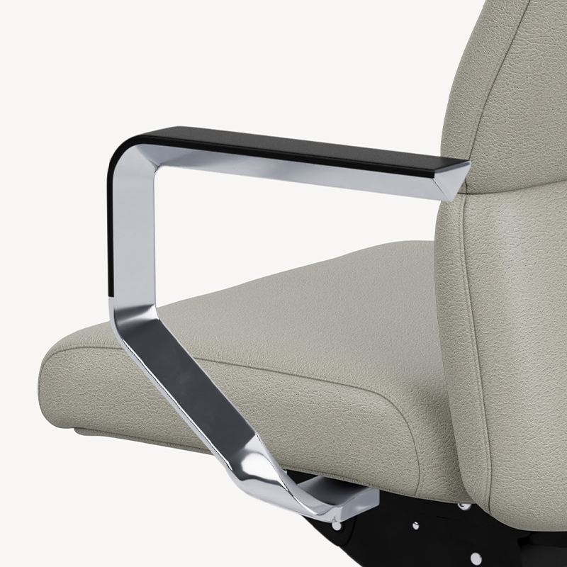 Polished cantilever with black armrest #97A